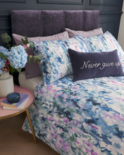 Load image into Gallery viewer, Never Give Up Navy Cushion
